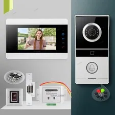 HOMSECUR 7" 4 Wire HD Video Doorphone Entry Intercom Card Access Night Vision