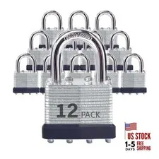 Keyed Alike Laminated Steel Padlocks with Normal Shackle for 12P,Normal Shackle