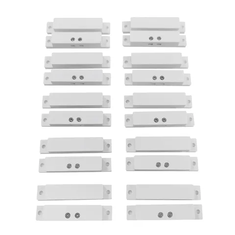 10 Sets Pack of Wired Surface Mounted Alarm Magnetic Contacts Door White