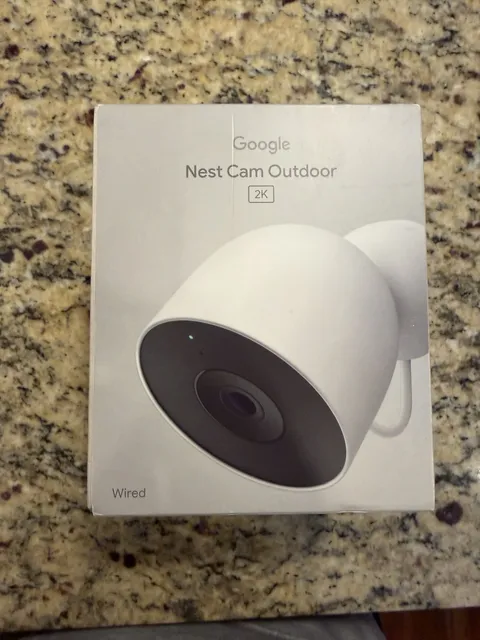 Google Nest Cam Outdoor (Wired, 2nd Gen) - 2K Video and Gemini, Snow GA09963-US