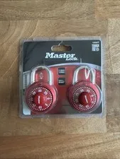Master Lock Combo Locks 2 Pack 1 Combo Red - NEW SEALED