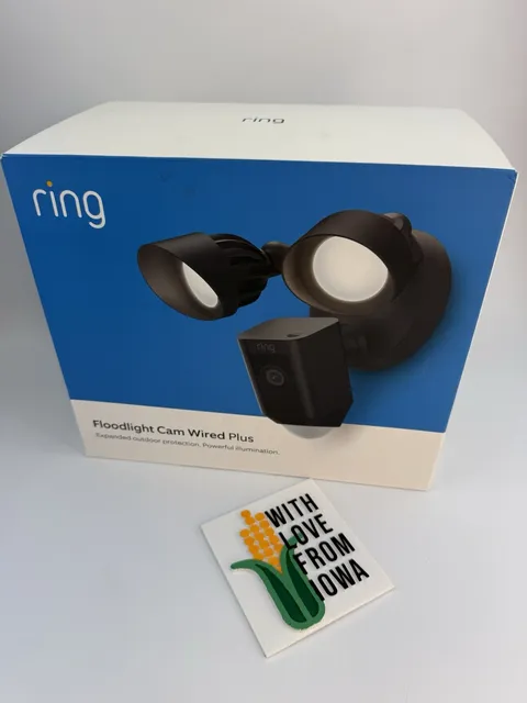 Ring - Floodlight Cam Plus Outdoor Wired 1080p Surveillance Camera - Black