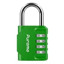Puroma 4-Digit Combination Padlock, Waterproof Outdoor Lock for Locker, Gym