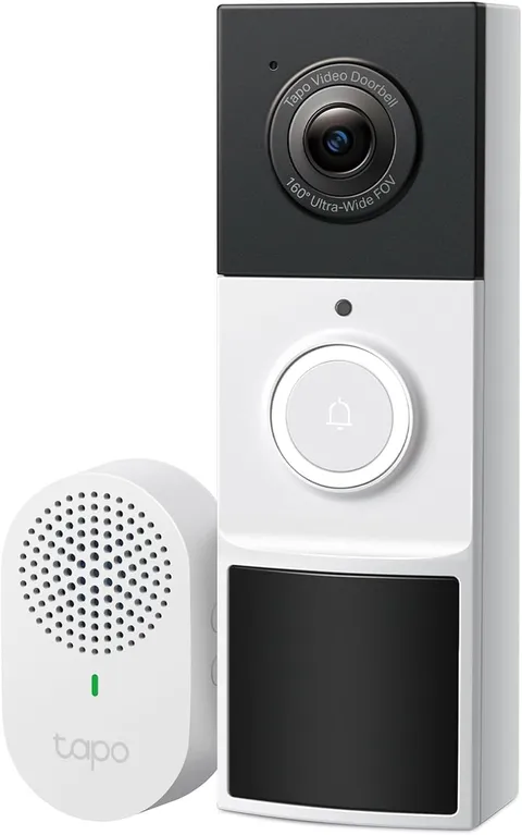 Tapo 2K Wireless Smart Video Doorbell with Chime, 160° View, 2-Way Audio, D210