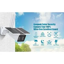Solar & Battery Powered Outdoor Wireless Audio Security Camera WifI Audio System