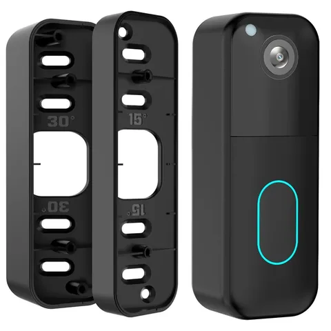 No-Drill Blink Doorbell Mount, Corner Kit for Blink Doorbell Camera, Black