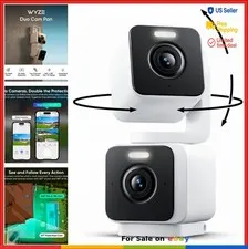 2K Security Camera Indoor Outdoor 360° Pan Tilt Color Night Vision Spotlight