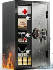 2026 35-Min 1700°F Fire Proof Safe for Home Documents, 23.7" Tall 43Lbs Fireproo