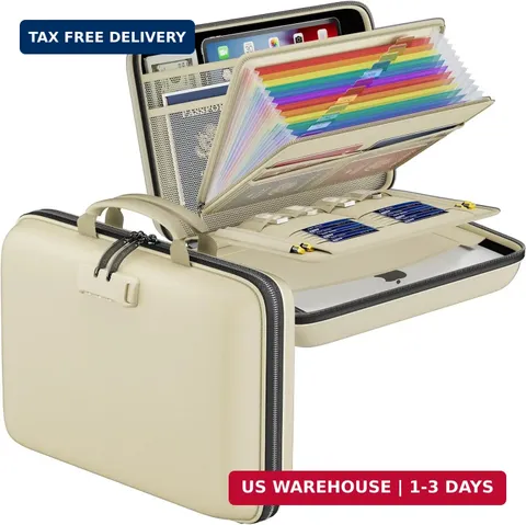 DocSafe Fireproof File Organizer with Lock, Hard-Shell Case Fireproof Document B