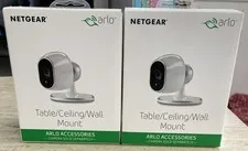 2- Arlo Indoor Camera Table/Ceiling/Wall Mounts Silver/White VMA1100-10000S