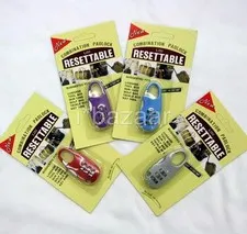 4 x KeyRing Luggage Padlock Travel Combination Pad Lock