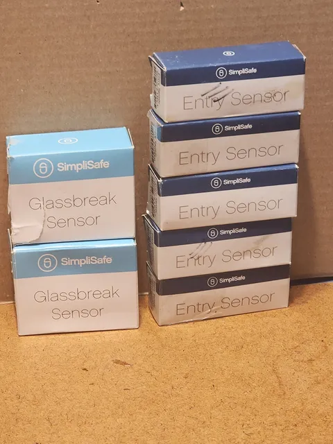 New SimpliSafe 2 x Glassbreak Sensor Detector & 5 Entry Sensor