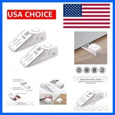 Door Stop Alarm with 120DB Siren Door Stop for Home & Travel White Pack of 2