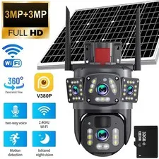 Solar Security Camera Wireless Outdoor Human Detection Night Vision Surveillance