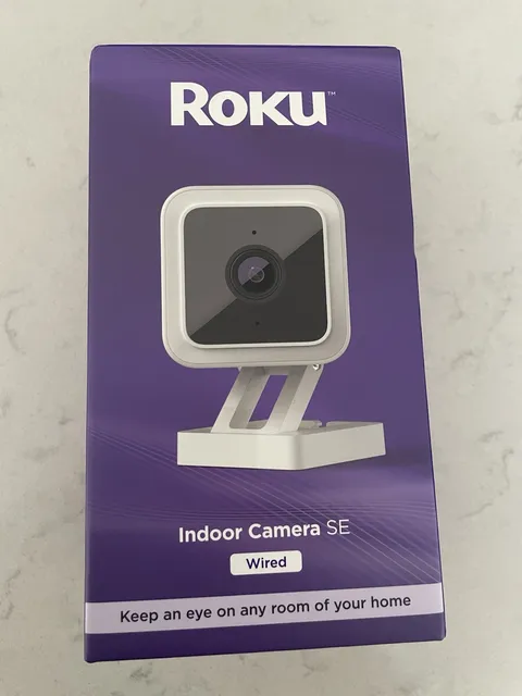 NEW ROKU INDOOR CAMERA SE WiFi Connected Smart Home Wired Security Surveillance