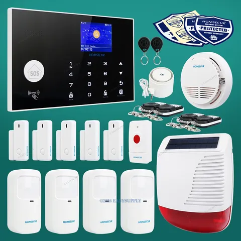 HOMSECUR Wireless&Wired 4G WIFI Burglar Intruder Alarm System+PIR+5*Door Sensor