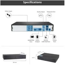 4CH 1080P 5-in-1 Hybrid DVR & NVR Security System