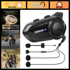Motorcycle Bluetooth Headset Intercom System, CVC8.0 Noise Cancelling, 2 Mics, M