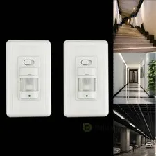 2pcs Auto On/Off Infrared PIR Occupancy Vacancy Motion Sensor Light Switchs