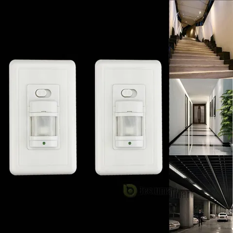 2pcs Auto On/Off Infrared PIR Occupancy Vacancy Motion Sensor Light Switchs