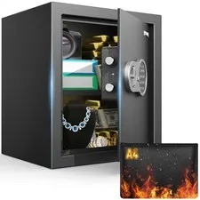 [ 2.3 Cu.ft. ]PATRON Fireproof Safe for Home,Digital Security Home Cabinet Sa...