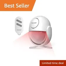 TECKNET 125dB Motion Sensor Alarm White Remote Control