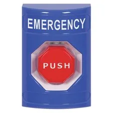 SAFETY TECHNOLOGY INTERNATIONAL SS2405EM-EN Emergency Push Button,Blue,Red Butto