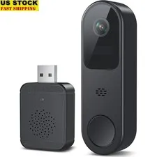 2K HD Wireless Video Doorbell W/ Two-Way Audio Night Vision Motion Alerts New