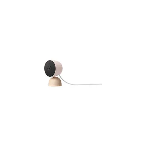Google Nest Indoor 2nd Generation Wired Camera - Sand w/Maple Wood Base