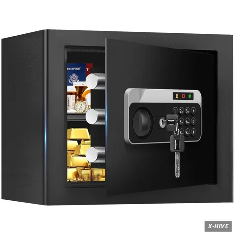 1.3 Cuft Safe Box Fireproof Waterproof, Digital Security Safes for Home Use Fire