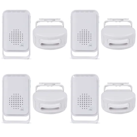 Weatherproof PIR Motion Detector Driveway Alarm Indoor/Outdoor Property 4 Packs