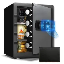 2.0 Cu Ft Home Safe Box Digital Electronic Keypad Waterproof Fireproof Bag Black