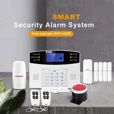 Security Alarm System Kit 8 Wireless Remote Controllers WiFi GSM Home Security