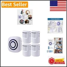 Ultimate Wireless Driveway Security Alarm System - Includes 4 Sensors & Receiver