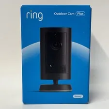 Ring Outdoor Cam Plus Battery 2K HD Smart Security Camera Black