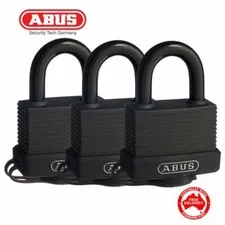 3 x ABUS Keyed Alike Weatherproof Outdoor Padlocks -45mm-Triple Pack-SPECIAL!
