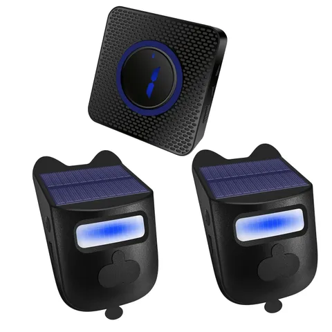 Solar Infrared Sensor Wireless Doorbell & Driveway Alarm – 1/2 Mile Range, 12...