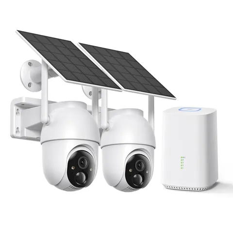 SEHMUA Solar Security Cameras Wireless Outdoor with Built-in Local White