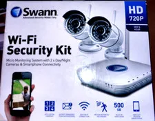 2 Camera Swann SWNVK-460KH2 / US NVK-460 Wi-Fi Security Kit  / White / 500GB HDD