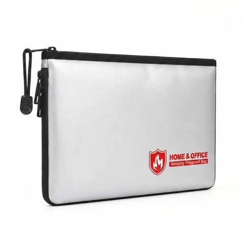 Fireproof Document Bag(3000℉),Waterproof Fireproof Money Bag for Cash with Zi...