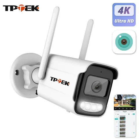 8MP 4K WiFi Security Camera Outdoor CCTV AI Human Detection Night Vision IP66