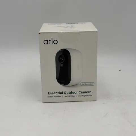 Arlo Essential Outdoor Camera 2nd Gen White HD Video Battery- Sealed