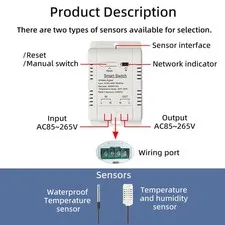 16A Zigbee Temperature & Humidity Switch Smart Share Control for Google/Alexa