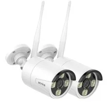 2-Pack Indoor/Outdoor 5MP Bullet Wireless Security Camera with IP66 Weatherpr...