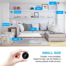 Wireless Wifi Security Camera, 1080P Home Cam with Night Vision, Motion Detectio