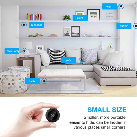 Wireless Wifi Security Camera, 1080P Home Cam with Night Vision, Motion Detectio