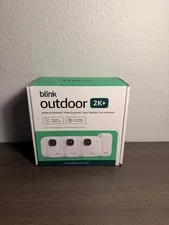 NEW: Blink Outdoor 2K+ Wireless Security Cameras 3 Camera System (White) SEALED