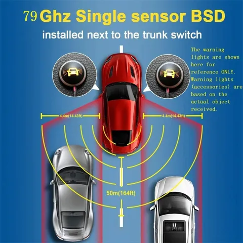 BSD Blind Spot Detection System 50M 79Ghz Millimeter Wave Radar Lane Change Assi
