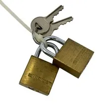 Brinks 40mm Solid Brass Padlocks with Keys - Heavy Duty Security Locks (Set of 2