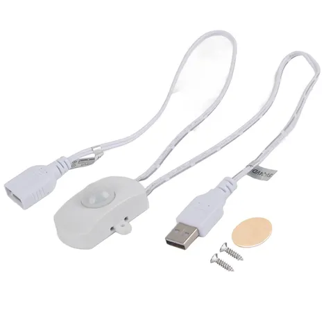 PIR Motion Sensor Switch, 5‑24V 2A Mini USB Occupancy Motion Sensor Outlet, M...
